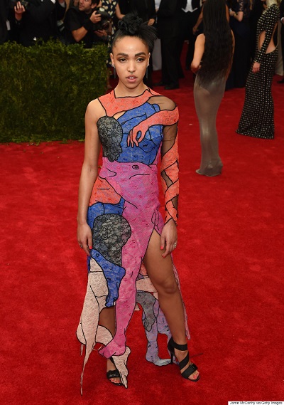 NEW YORK, NY - MAY 04:  FKA twigs attends the "China: Through The Looking Glass" Costume Institute Benefit Gala at the Metropolitan Museum of Art on May 4, 2015 in New York City.  (Photo by Jamie McCarthy/FilmMagic)